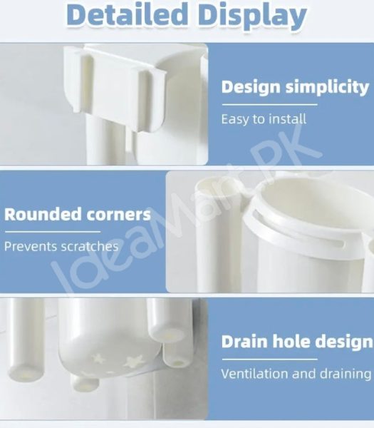 wall-mounted-toothbrush-toothpaste-organizer-set-self-adhesive-bathroom-holder-with-drain-holes-and-cups-product-image