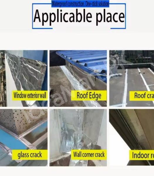 watertight-sealing-tape-self-adhesive-butyl-rubber-leak-repair-aluminum-flashing-for-rv-roof-pipe-window-home-product-image