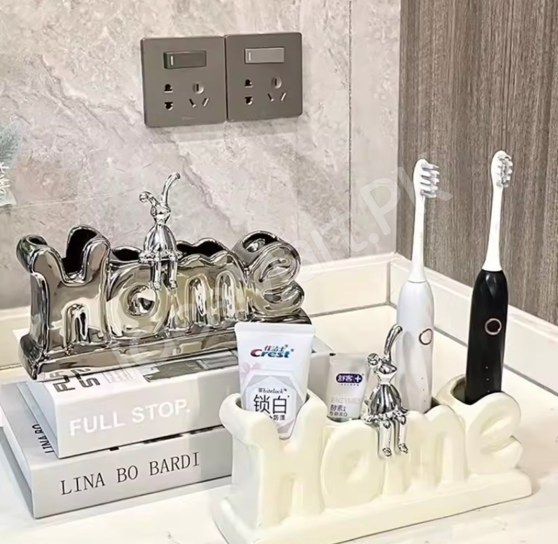 home-design-ceramic-countertop-toothbrush-holder-with-multiple-slots-for-electric-brushes-and-toothpaste-storage-product-image