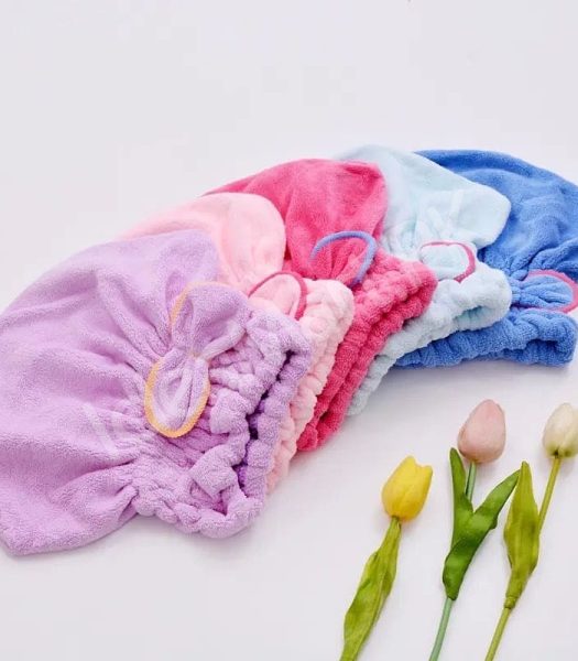 microfiber-bowknot-hair-towel-wrap-with-quick-dry-and-highly-absorbent-spa-cap-for-bath-shower-long-curly-thick-hair-product-image