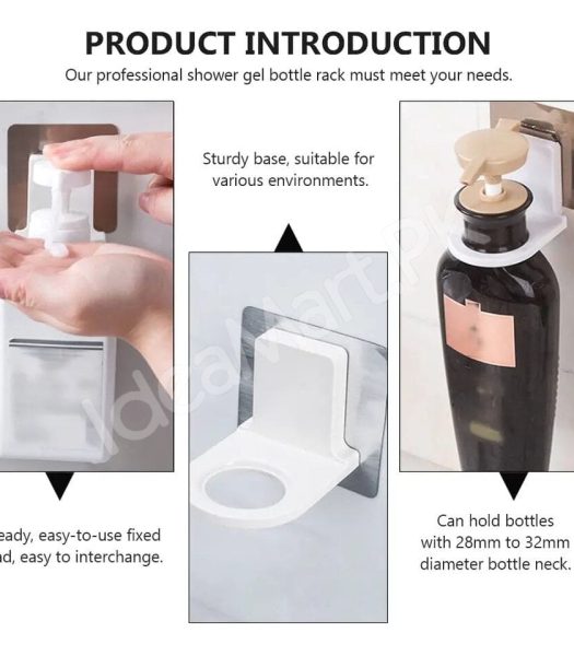 wall-mount-shampoo-soap-dispenser-holder-with-adhesive-back-for-bathroom-shower-storage-product-image