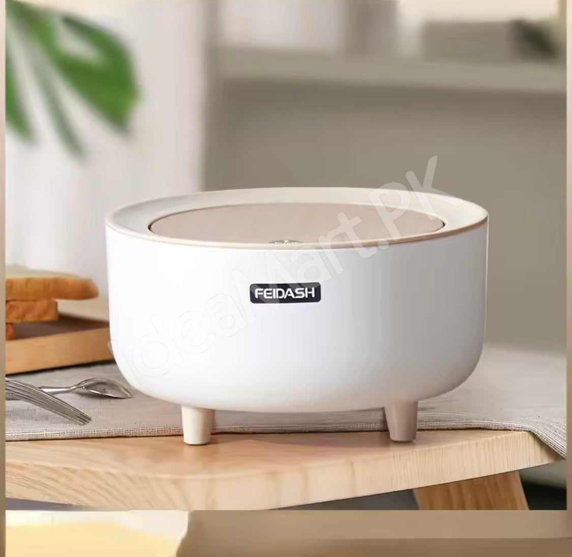 nordic-press-round-desktop-trash-can-with-wooden-lid-compact-waste-bin-for-office-desk-vanity-countertop-bedside-use-product-image