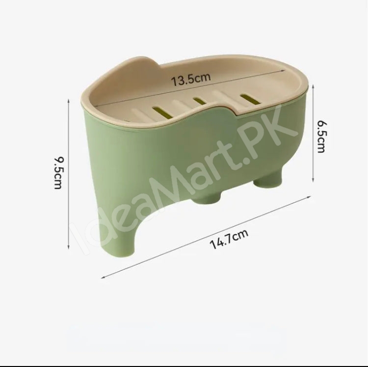 elephant-shaped-bathroom-soap-box-holder-double-layer-portable-modern-drainable-soap-dish-product-image