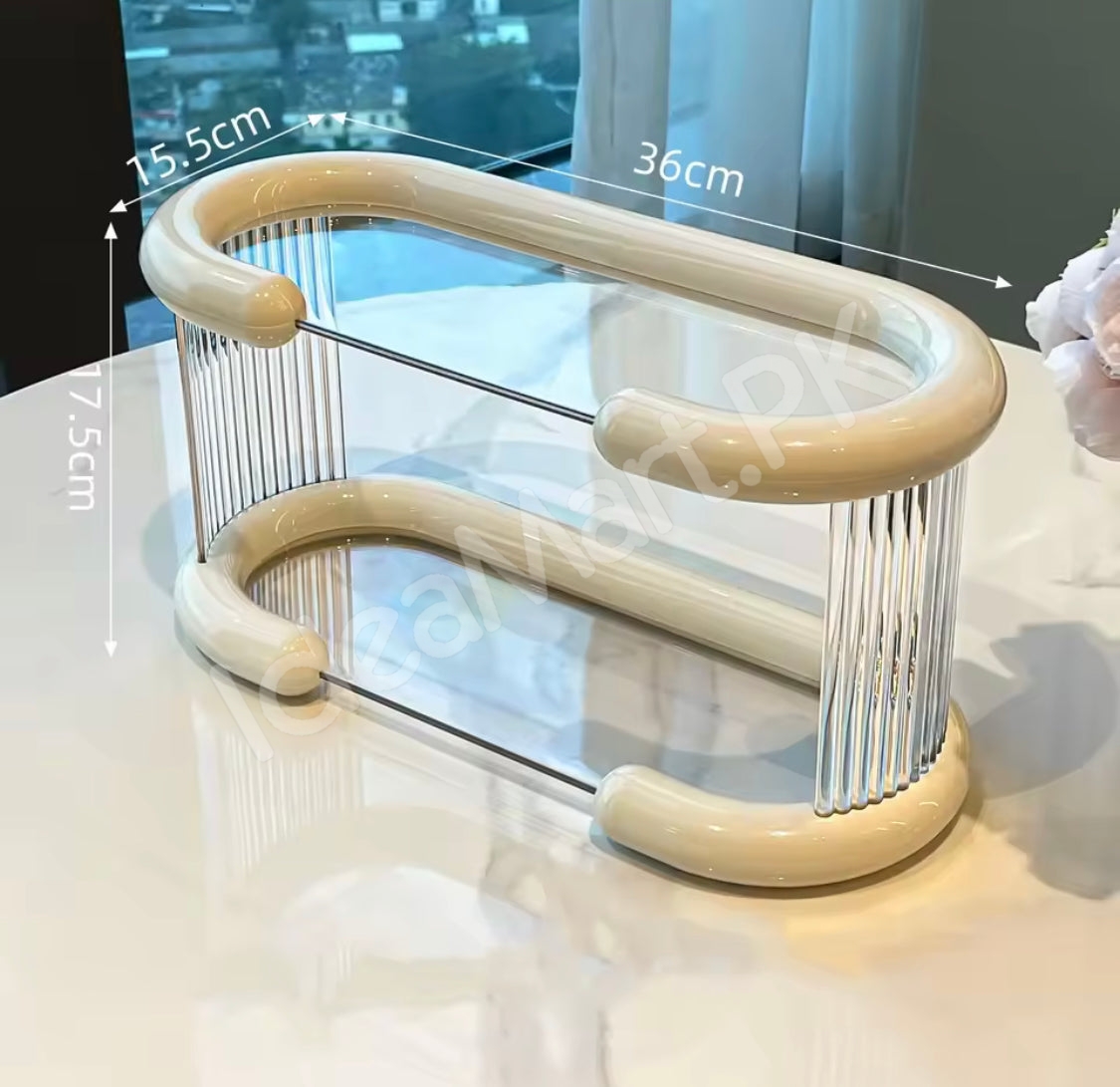 2-tier-oval-acrylic-vanity-and-perfume-display-shelf-with-modern-design-for-countertop-cosmetic-storage-product-image