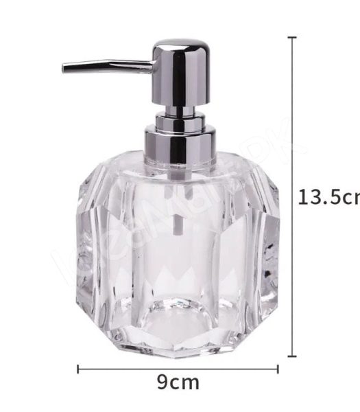 luxury-crystal-cut-glass-liquid-soap-dispenser-with-chrome-pump-for-bathroom-vanity-and-kitchen-countertop-product-image