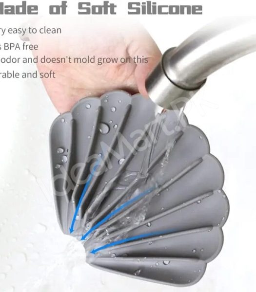shell-shaped-self-draining-bathroom-soap-dish-for-sink-edge-countertop-quick-drying-product-image