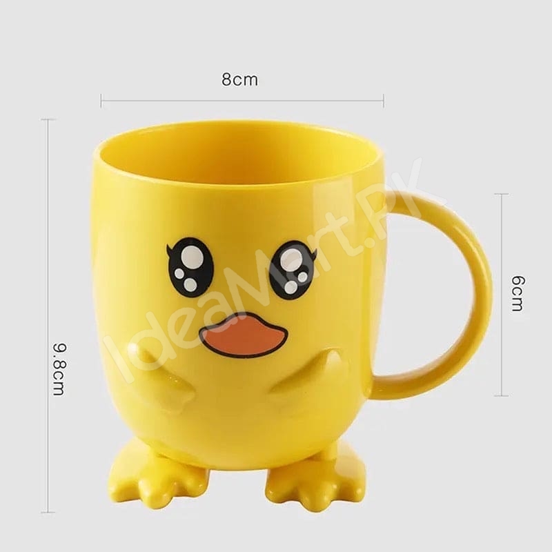 duck-mouthwash-cup-with-handle-bathroom-tumbler-and-toothbrush-holder-for-kids-home-and-travel-use-product-image
