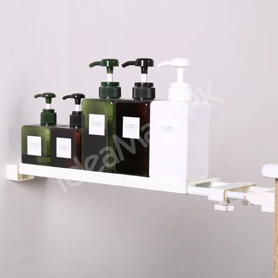 telescopic-shelf-rack-adjustable-closet-and-cabinet-storage-shelf-wall-mounted-partition-retractable-gap-organizer-product-image