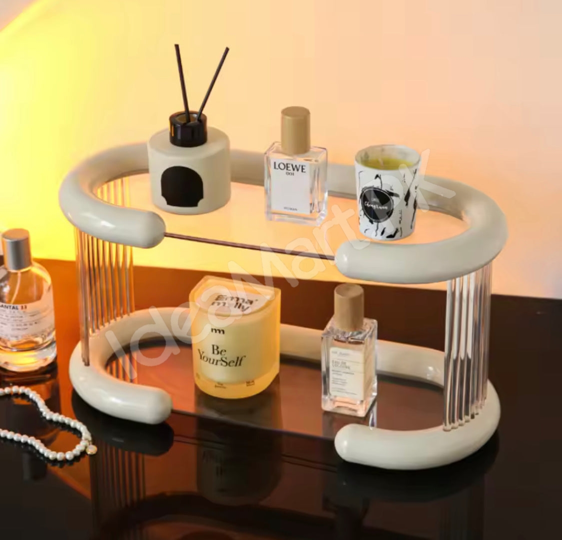 2-tier-oval-acrylic-vanity-and-perfume-display-shelf-with-modern-design-for-countertop-cosmetic-storage-product-image