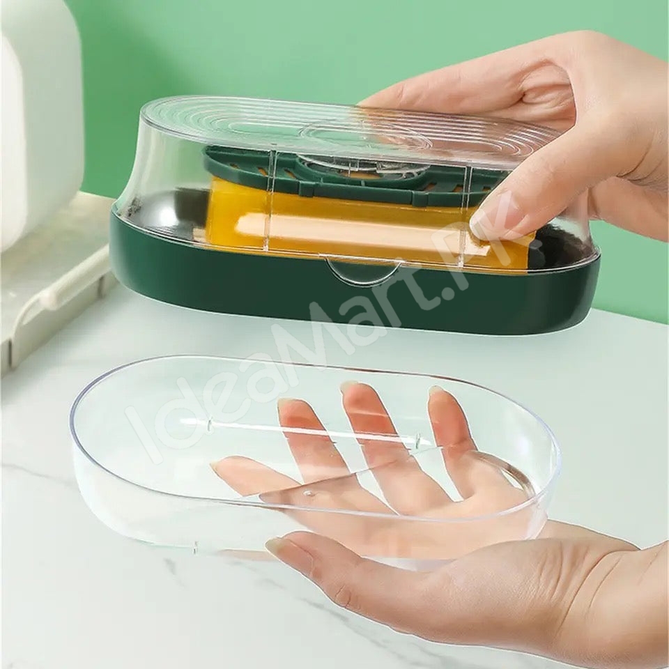 roller-bar-soap-box-and-dispenser-with-lid-quick-foaming-drain-holder-for-bathroom-and-kitchen-countertop-product-image