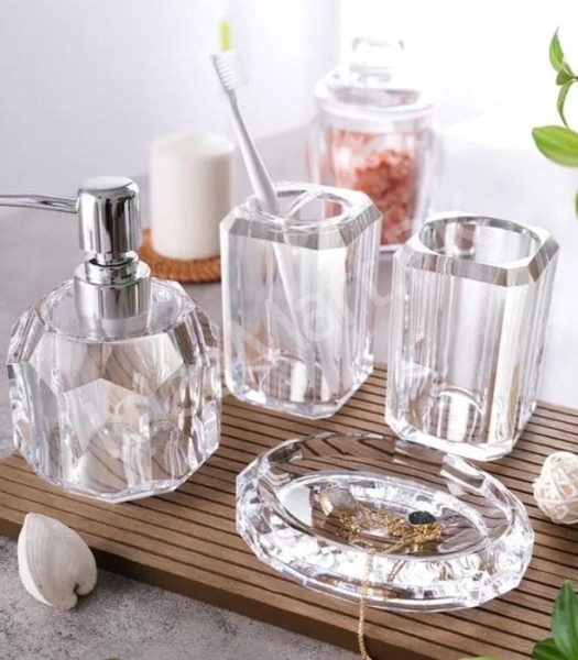 luxury-crystal-cut-glass-liquid-soap-dispenser-with-chrome-pump-for-bathroom-vanity-and-kitchen-countertop-product-image