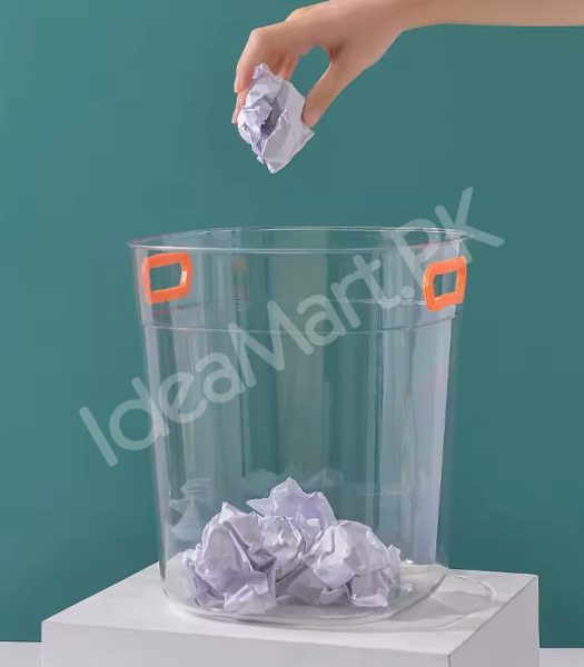 acrylic-plastic-storage-bin-with-handles-durable-multipurpose-rectangular-basket-for-desktop-trash-can-recycling-or-drink-cooler-product-image