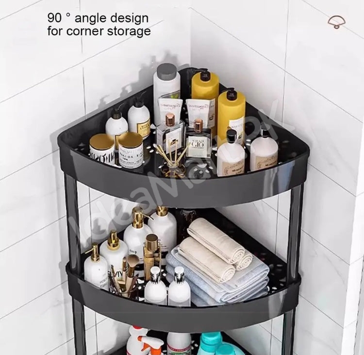 2-layer-breathable-triangle-corner-organizer-large-capacity-bathroom-storage-rack-for-toiletries-essentials-product-image