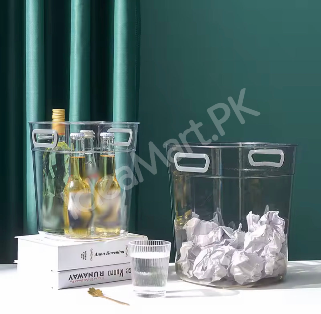 acrylic-plastic-storage-bin-with-handles-durable-multipurpose-rectangular-basket-for-desktop-trash-can-recycling-or-drink-cooler-product-image