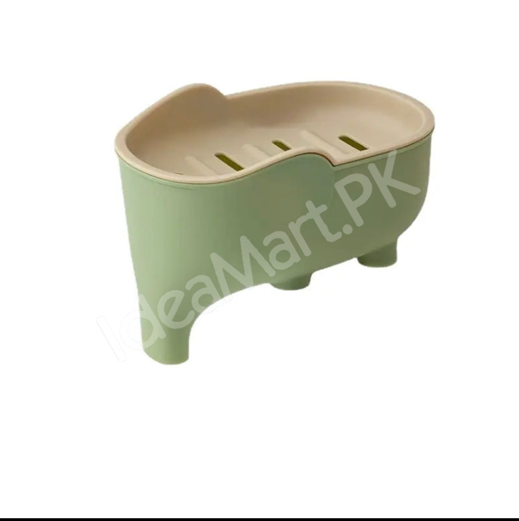 elephant-shaped-bathroom-soap-box-holder-double-layer-portable-modern-drainable-soap-dish-product-image