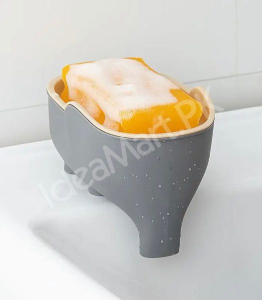 elephant-shaped-bathroom-soap-box-holder-double-layer-portable-modern-drainable-soap-dish-product-image