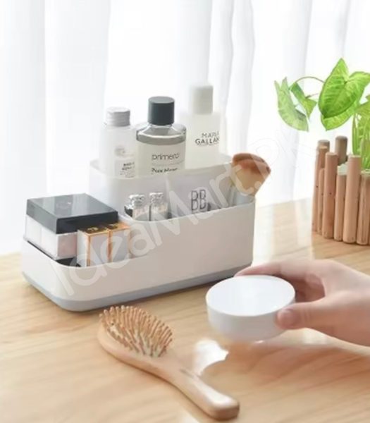 5-compartment-makeup-organizer-caddy-desktop-vanity-storage-box-for-lipstick-brushes-skincare-cosmetics-product-image