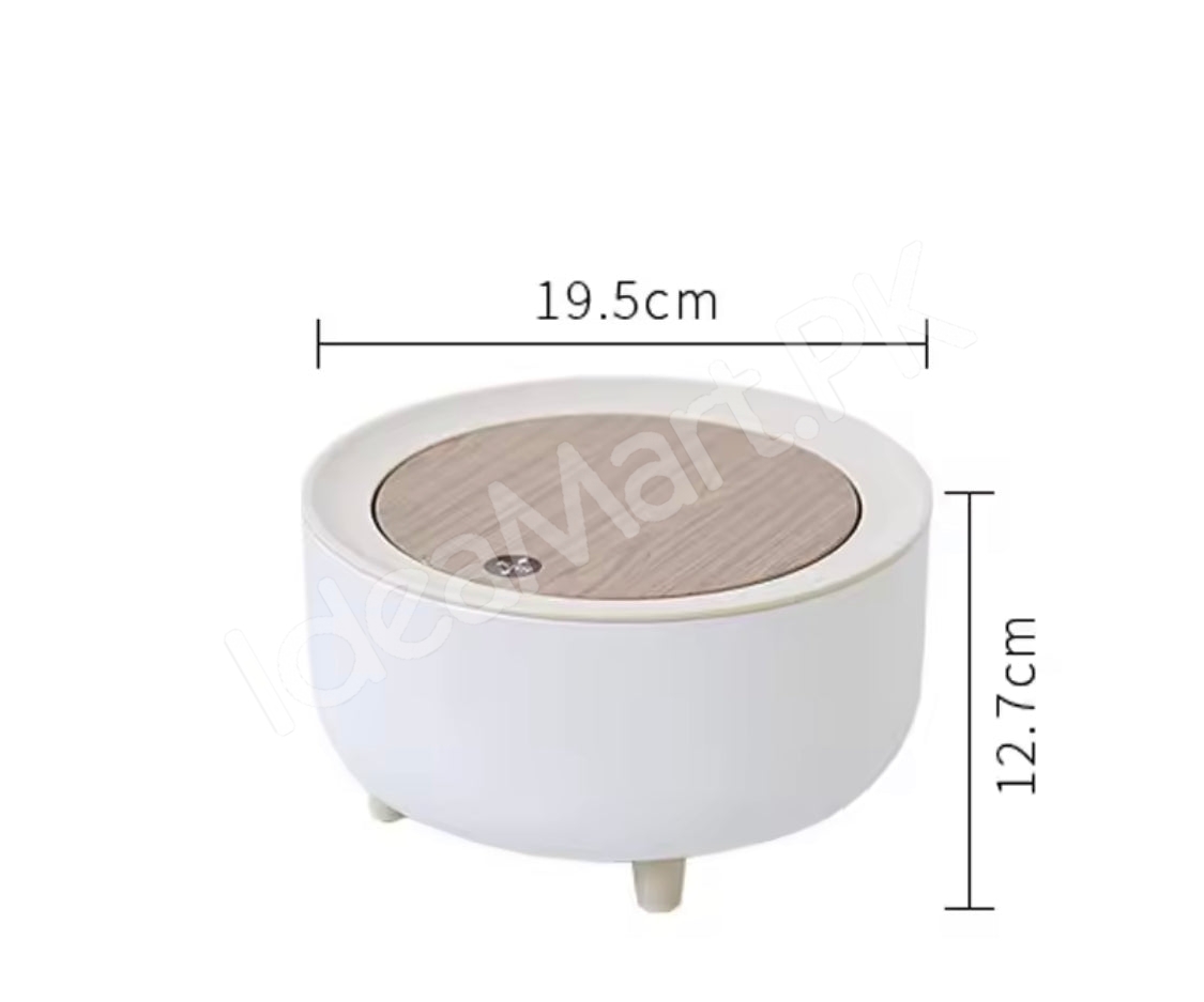 nordic-press-round-desktop-trash-can-with-wooden-lid-compact-waste-bin-for-office-desk-vanity-countertop-bedside-use-product-image