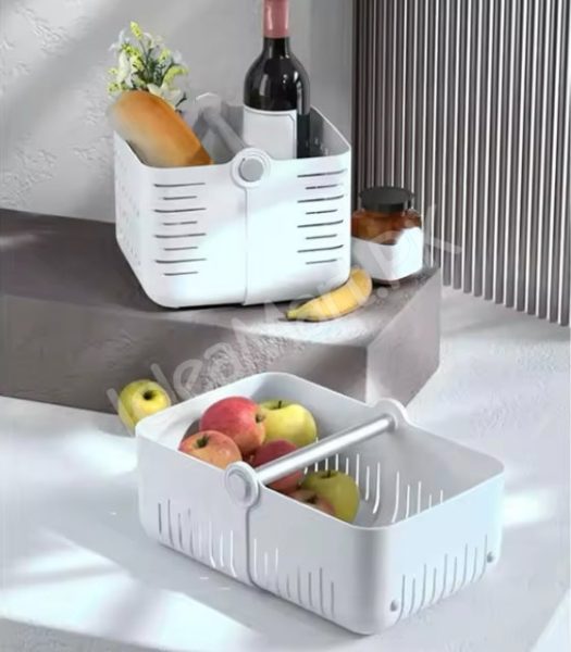 portable-folding-plastic-storage-basket-with-carry-handle-and-slotted-drain-base-for-shower-pantry-and-home-tidy-product-image