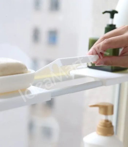 telescopic-shelf-rack-adjustable-closet-and-cabinet-storage-shelf-wall-mounted-partition-retractable-gap-organizer-product-image