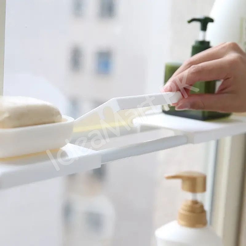 telescopic-shelf-rack-adjustable-closet-and-cabinet-storage-shelf-wall-mounted-partition-retractable-gap-organizer-product-image