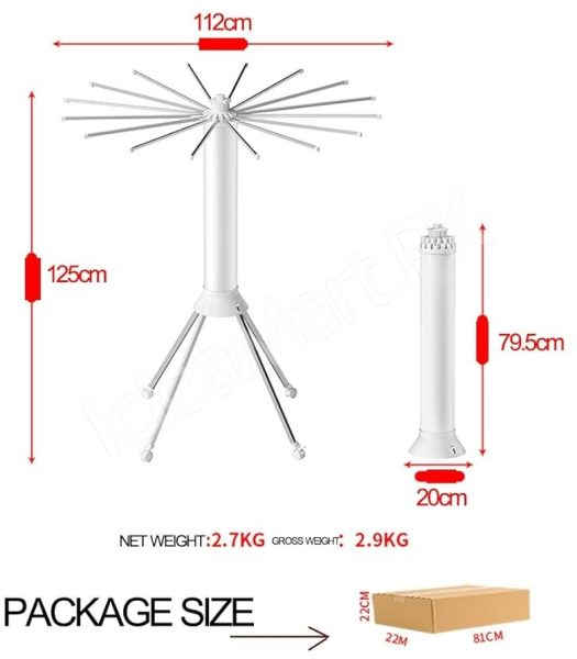 collapsible-clothes-drying-rack-with-tripod-legs-shoe-holders-hanging-clips-and-multi-layer-design-for-home-balcony-product-image