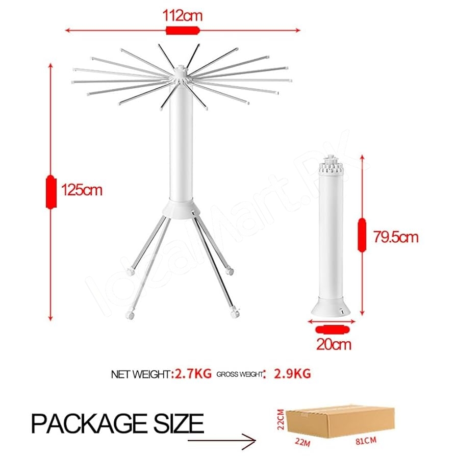 collapsible-clothes-drying-rack-with-tripod-legs-shoe-holders-hanging-clips-and-multi-layer-design-for-home-balcony-product-image