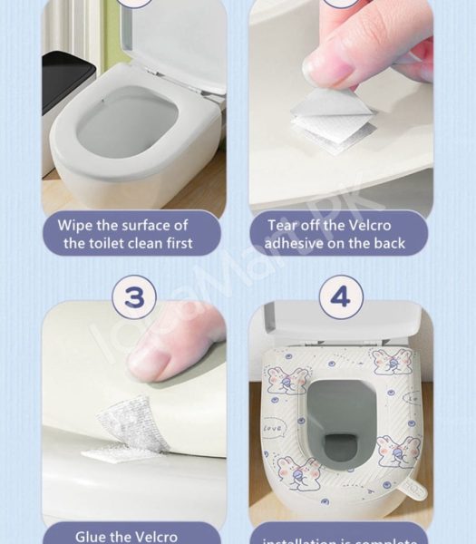 washable-and-waterproof-cartoon-bunny-pattern-toilet-seat-cover-with-cushioning-for-warmth-and-hygienic-bathroom-comfort-product-image