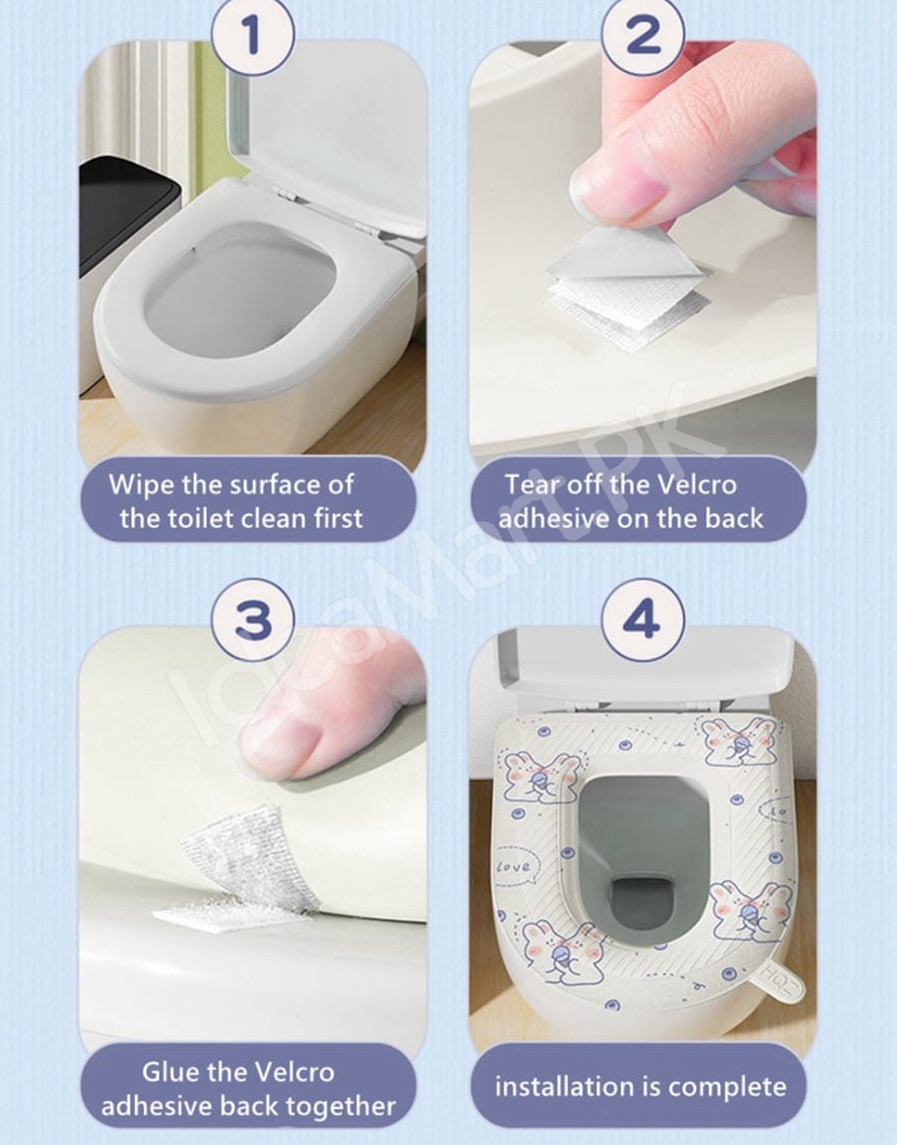 washable-and-waterproof-cartoon-bunny-pattern-toilet-seat-cover-with-cushioning-for-warmth-and-hygienic-bathroom-comfort-product-image