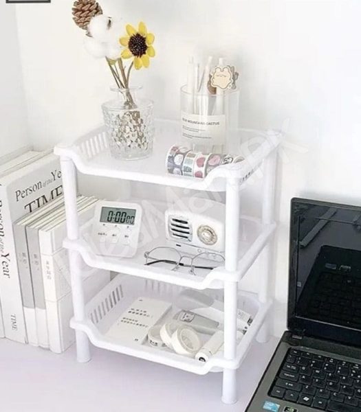 3-layer-plastic-storage-shelf-with-plate-rack-kitchen-and-bathroom-organizer-stackable-corner-shelf-for-household-use-product-image