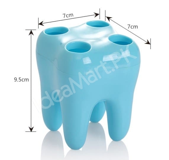 tooth-shaped-4-hole-plastic-toothbrush-holder-for-countertop-or-vanity-bathroom-storage-product-image