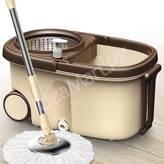 deluxe-spin-mop-and-dual-chamber-bucket-set-with-wheels-soap-dispenser-and-stainless-steel-wringer-for-hands-free-floor-cleaning-product-image