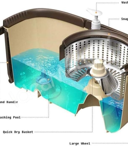 deluxe-spin-mop-and-dual-chamber-bucket-set-with-wheels-soap-dispenser-and-stainless-steel-wringer-for-hands-free-floor-cleaning-product-image