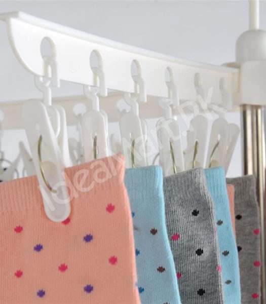 3-tier-horse-clothes-drying-rack-with-360-rotating-tripod-base-foldable-stainless-steel-laundry-airer-stand-for-indoor-outdoor-balcony-clothing-storage-product-image