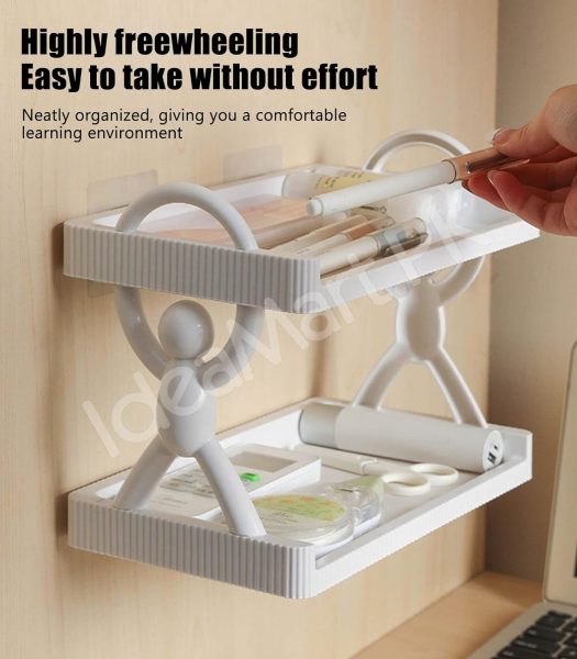 2-tier-wall-mount-kitchen-and-bathroom-storage-shelf-with-man-shaped-support-for-maximizing-vertical-space-product-image