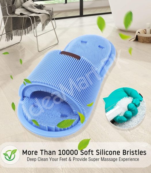 non-slip-silicone-foot-scrubber-slipper-with-soft-bristles-for-shower-deep-cleaning-exfoliation-and-foot-massage-product-image