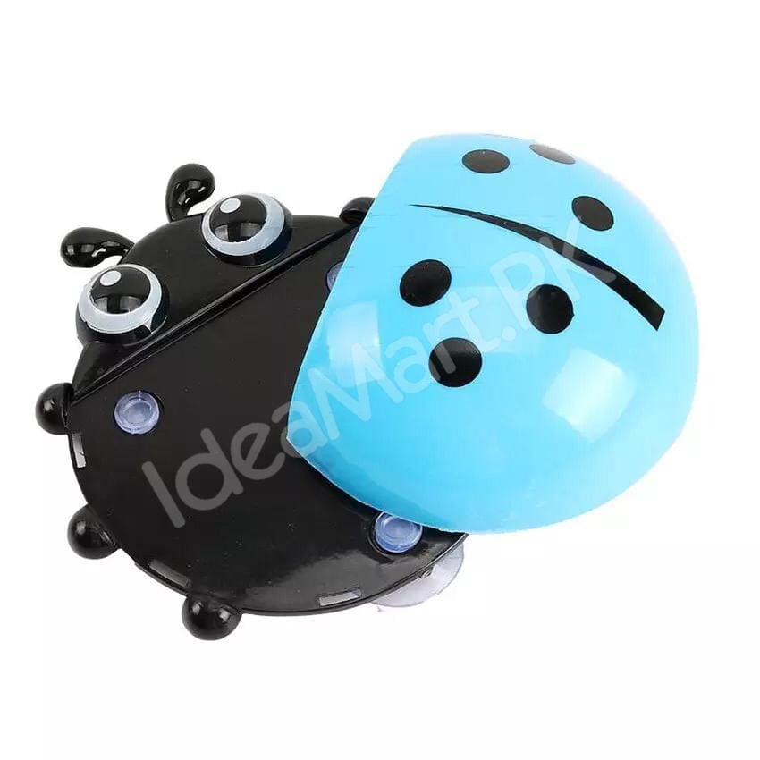 cute-ladybug-design-suction-cup-wall-mount-toothbrush-and-toothpaste-organizer-for-kids-bathroom-storage-product-image