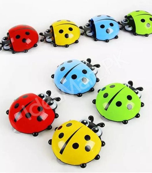 cute-ladybug-design-suction-cup-wall-mount-toothbrush-and-toothpaste-organizer-for-kids-bathroom-storage-product-image