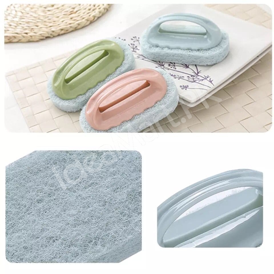 handheld-plastic-scrub-brush-with-non-scratch-scouring-sponge-for-heavy-duty-kitchen-sink-and-bathroom-cleaning-product-image