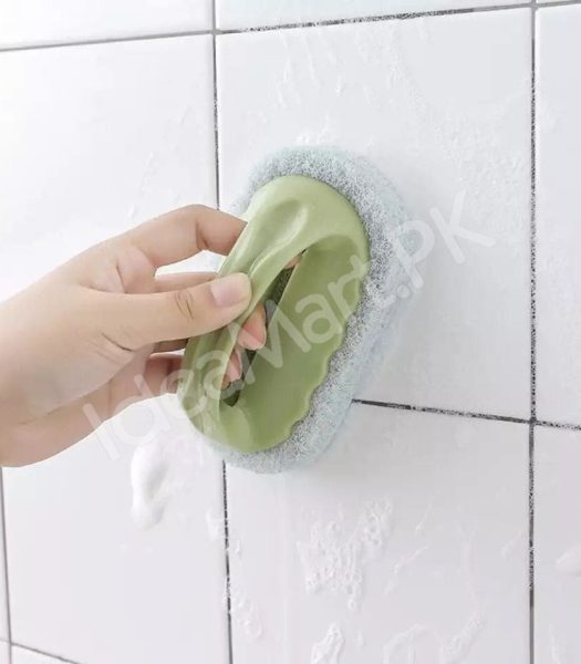 handheld-plastic-scrub-brush-with-non-scratch-scouring-sponge-for-heavy-duty-kitchen-sink-and-bathroom-cleaning-product-image
