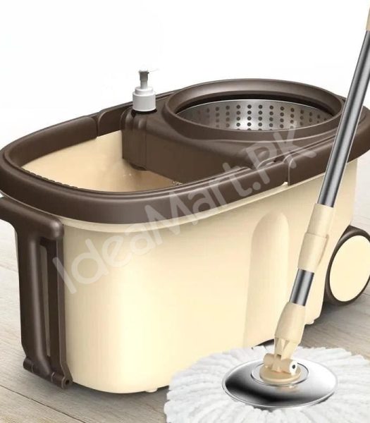 deluxe-spin-mop-and-dual-chamber-bucket-set-with-wheels-soap-dispenser-and-stainless-steel-wringer-for-hands-free-floor-cleaning-product-image