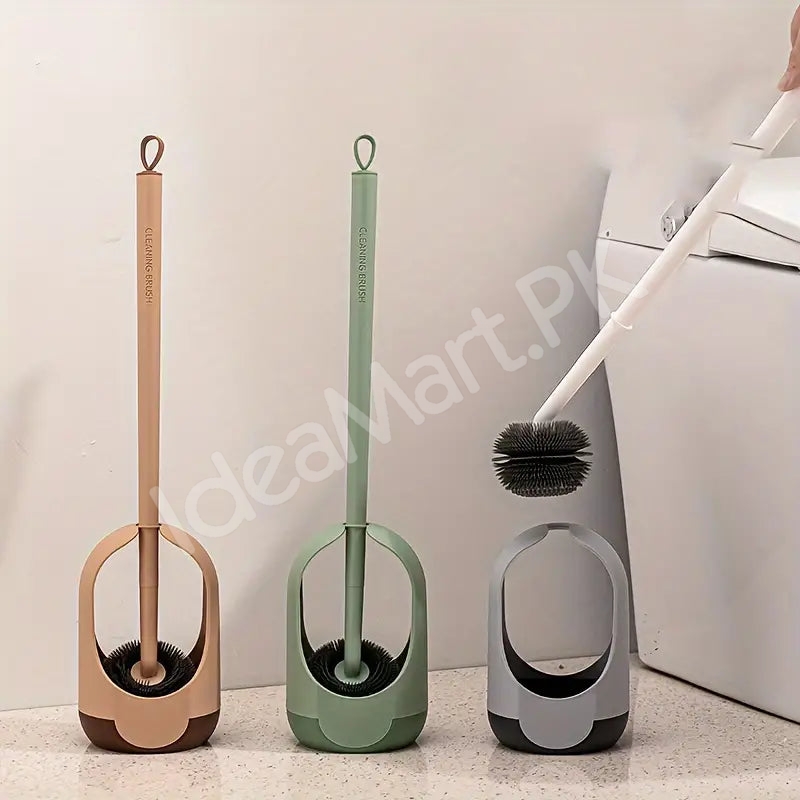 self-optical-toilet-bowl-brush-with-soft-silicone-bristles-flexible-brush-head-and-long-handle-for-dead-corner-cleaning-product-image