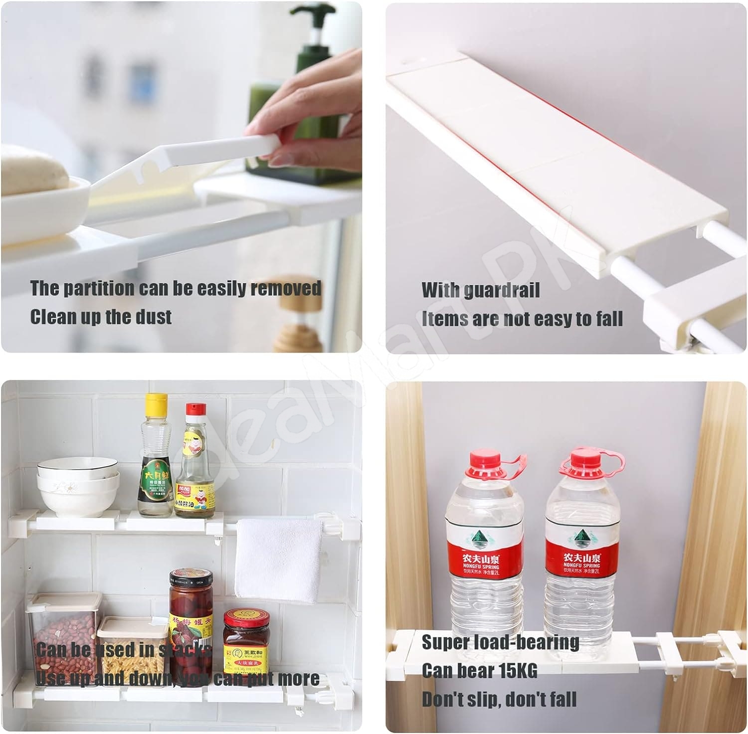 telescopic-shelf-rack-adjustable-closet-and-cabinet-storage-shelf-wall-mounted-partition-retractable-gap-organizer-product-image