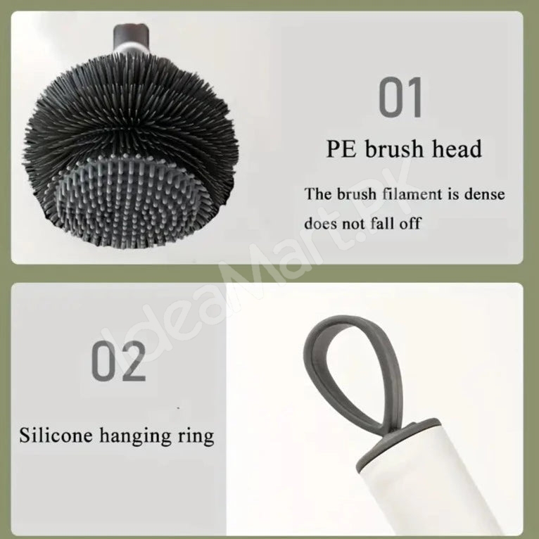 self-optical-toilet-bowl-brush-with-soft-silicone-bristles-flexible-brush-head-and-long-handle-for-dead-corner-cleaning-product-image