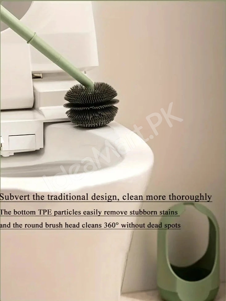 self-optical-toilet-bowl-brush-with-soft-silicone-bristles-flexible-brush-head-and-long-handle-for-dead-corner-cleaning-product-image