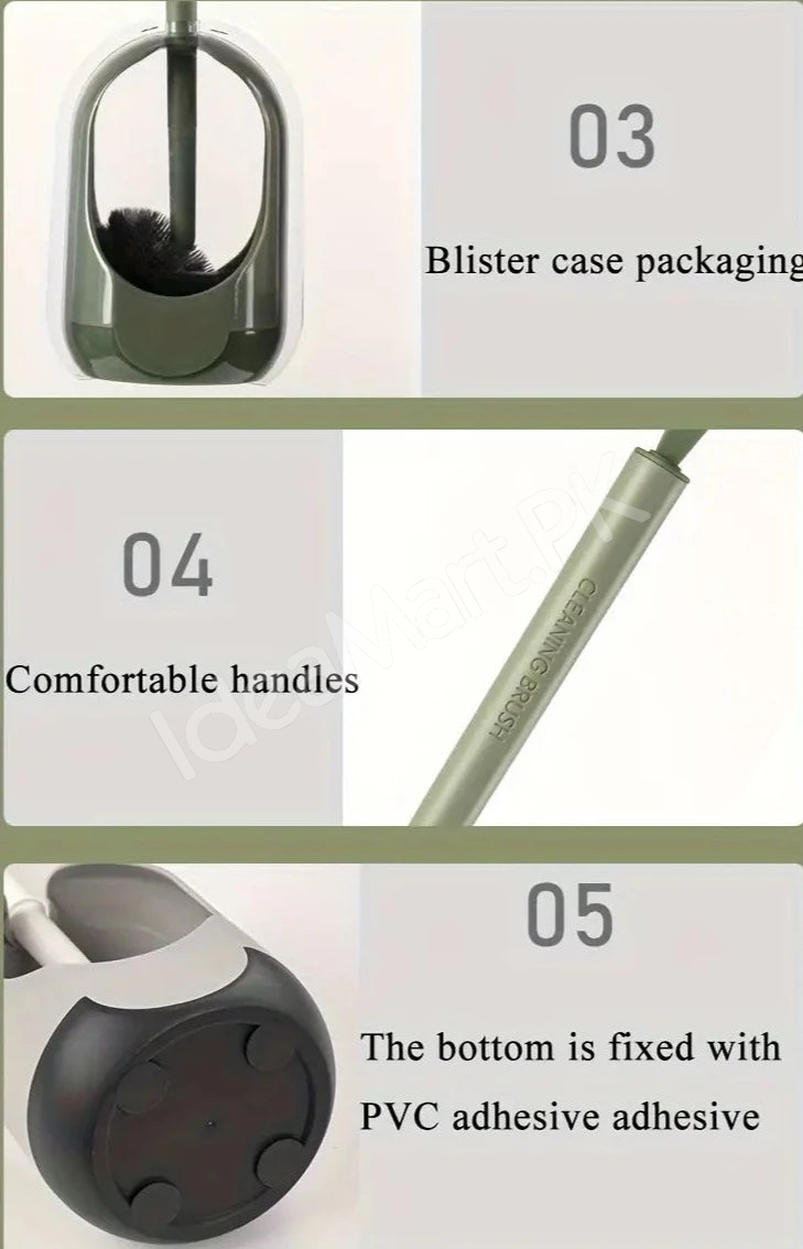 self-optical-toilet-bowl-brush-with-soft-silicone-bristles-flexible-brush-head-and-long-handle-for-dead-corner-cleaning-product-image