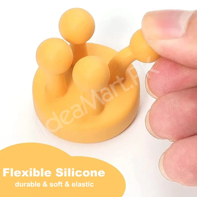 silicone-utility-hook-with-four-leg-elastic-design-multifunctional-self-adhesive-holder-for-toothbrush-kitchen-bathroom-product-image