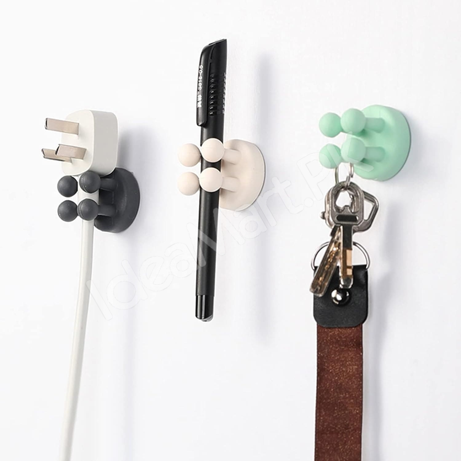 silicone-utility-hook-with-four-leg-elastic-design-multifunctional-self-adhesive-holder-for-toothbrush-kitchen-bathroom-product-image