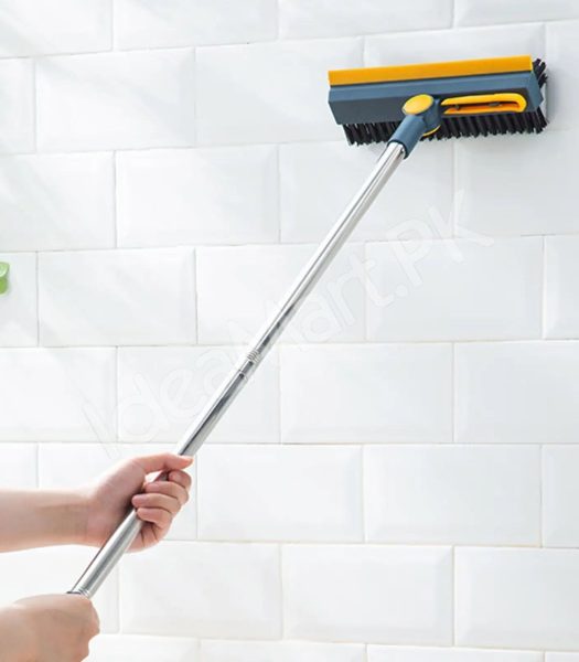 3-in-1-v-shape-stiff-bristle-scrub-brush-with-long-adjustable-handle-scraper-for-floor-grout-wall-cleaning-product-image