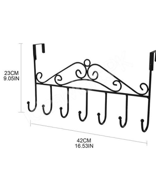 wrought-iron-style-over-the-door-hanger-with-multiple-hooks-for-coats-hats-towels-and-bags-product-image